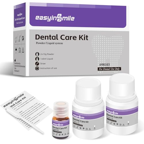 Tooth Repair Kit, Dental Cement Zinc Oxide Eugenol for Filling Chipped Broken Teeth, Missing Tooth Replacement, Dental Care Kit for Crown & Bridges
