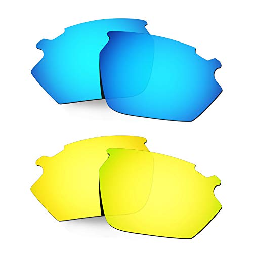 Lentille renforcée pour Rudy Stratofly bleu or 24 carats anti-reflet et haute résistance