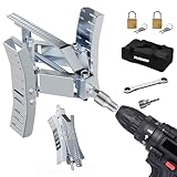 RVGUARD RV Wheel Chock Stabilizer with Rotatable Sides for RV Travel Trailer Tires, for Locking Tandem Wheels When Parked on Uneven Surfaces, Silver （2 Pack）