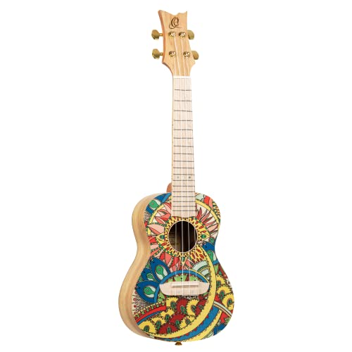 Ortega-Guitars-4-String-Art-Series-Concert-Ukulele-Right-handed-Mystic-India-custom-design-RUAR-MI