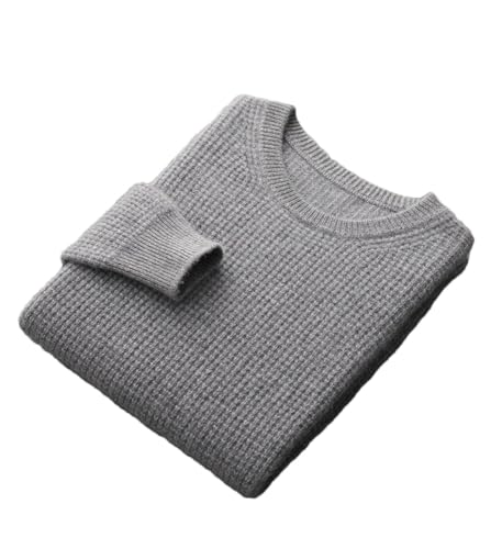 Men's Crewneck Sweater Casual Long Sleeve Thicken Knitted Pullover Loose Slim Fit Solid Color Mens Wool Sweater