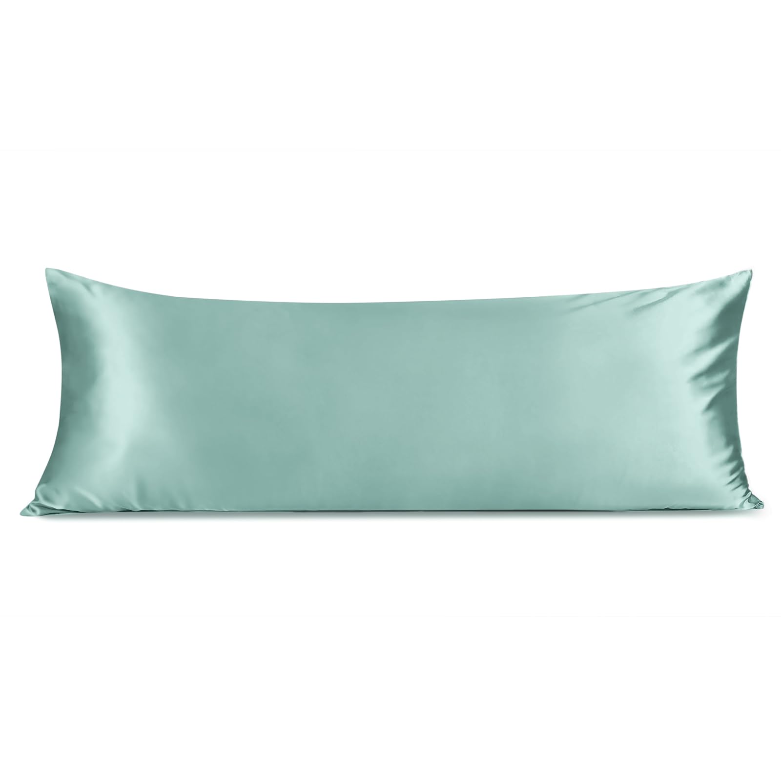 INFIIXSO Body Pillow Cover with Zipper, Luxury Mulberry Silk Body Pillow Case 20x54 Inches, Ultra Smooth and Soft Cooling Long Pillowcase, Gift for Women, Men(ICY Morn)