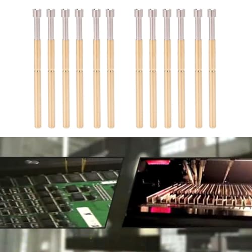 Image of 100pcs Spring Test Pogo Pin PCB Testing Pogo Pin Concave Head Type Brass Material 2.02mm /0.1in Tube Diameter 33.35mm /1.3in PCB Testing Pins