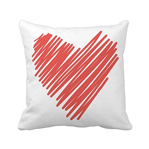 Housse de coussin graffiti cœur : solution pour canapé terne et sans vie