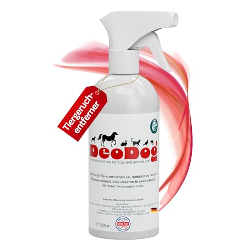 DeoDog Geruchsentferner gegen Hundegeruch, 500ml – Hundeparfüm direkt ins Fell sprühen, ohne Duftstoffe – Neutralisiert schnell & effektiv Starke Gerüche auf Fell, Polstern, Hundebetten & im Auto