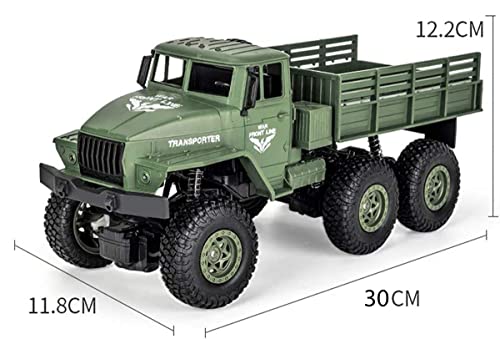 Image of Magicwand 1:16 Scale R /C Rechargeable 4 Wheel Drive Off-Road US Military Truck with LED Headlights【Pack of 1】【Military or Brown】