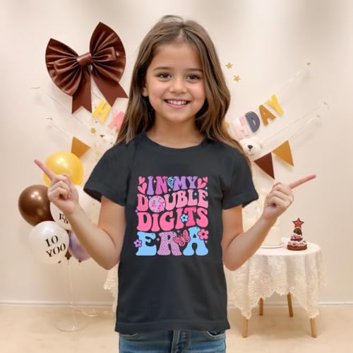 in My Double Digits Era Shirt Girls Birthday Girl Shirts 10th Birthday Gifts for Girls 10 Year Old Ten Party Tee Tops3