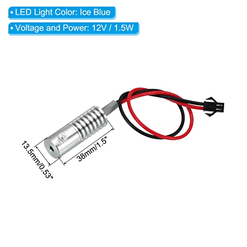 Image of PATIKIL 3mm 3.0m PMMA Side Glow Fiber Optic Cable Kit, with LED Aluminum Illuminator 12V 1.5W Guide Light Source Decoration for Home DIY Lighting, Ice Blue