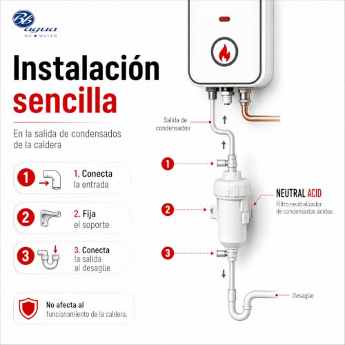 Miniatura 3 de Filtro Neutral Acid. Neutraliza El Condensado De Ácido Producido Por La Caldera Alargando La Vida Y Reduciendo El Mantenimiento. Fácil Limpieza Y Mantenimiento. Bbagua.