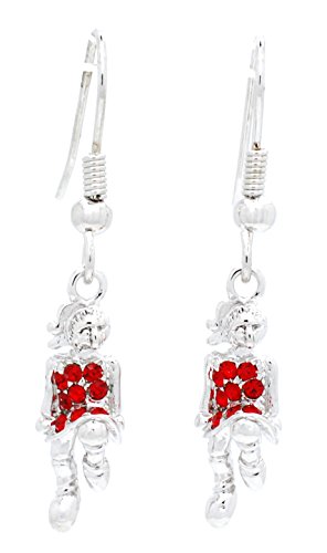 Violet Victoria & Fan Star Irish Dance Earrings - Irish Dancer Earrings Dangle RED