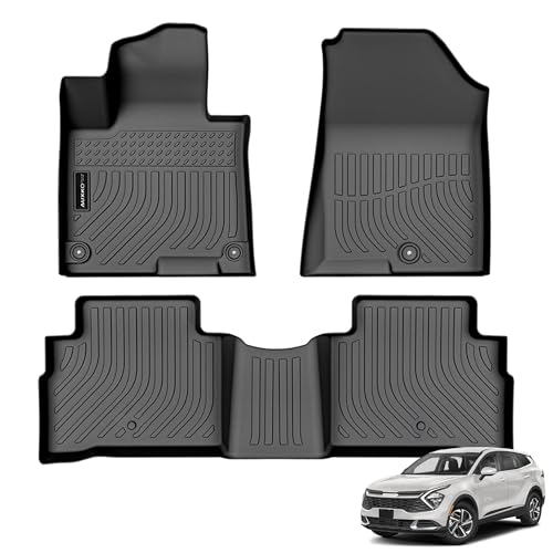 Auxko All Weather Floor Mats Fit for Kia Sportage Gasoline 2023 2024 2025 2026 TPE Rubber Liners Accessories All Season Guard Odorless Floor Mats