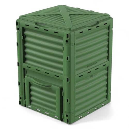 Briconess.com Compostiera da giardino 300 litri in resina verde