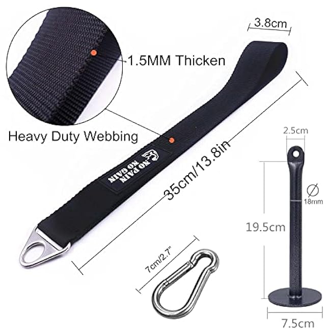 Arm Wrestling Training Strap Belt Hand Grip Arm Finger Forearm Exerciser Strengthener for Cable Machine and Free Weight