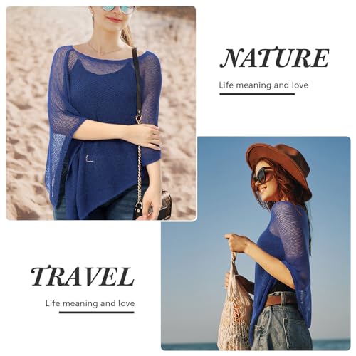Image of Women Sheer Poncho Shrug Summer Sheer Blouse Top Lightweight Poncho Bolero for Evening Dress