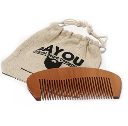 Handmade Moustache Beard Wooden Comb Brush No Tangle Anti-Static No Snag