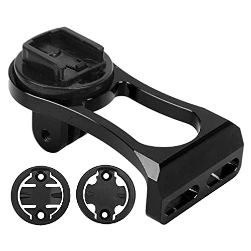 Aleación de Aluminio de Soporte Soporte para la Computadora Bicicleta, Extensor Manillar Liviano para una Fácil Conexión GPS (Black)