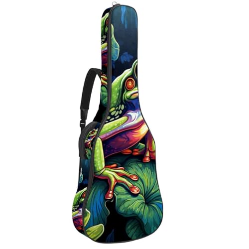 Sac de transport pour guitare acoustique avec couche de protection antichoc et multipoches