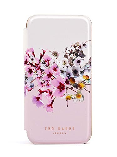 Étui Portefeuille de Luxe Ted Baker pour iPhone 14 Pro Miroir Rose Jasmin
