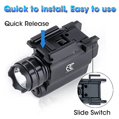 Mccc Tactical Flashlight Pistol Blue Laser Light,Picatinny Rail Mounted,Fits Handgun, Shotgun,Airsoft Gun Flashlight Accessories #TOP4