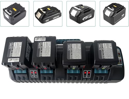 Cargador 18V Cuádruple DC18SF Sustituto de DC18RD y DC18RC 7