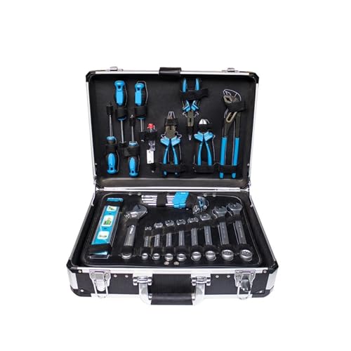 LahAir Juego de Herramientas de 128 Piezas en Caja de Aluminio/CRV/Juego de Caja de Herramientas mecánico