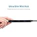 KOOTION 4-Port USB 3.0 Hub, Ultra-Slim Data Hub (5Gbps Transfer Speed) with LED Indicator for MacBook, Windows PC, Surface, Mobile HDD, Ultrabook, Flash Drive, Laptop (Black)