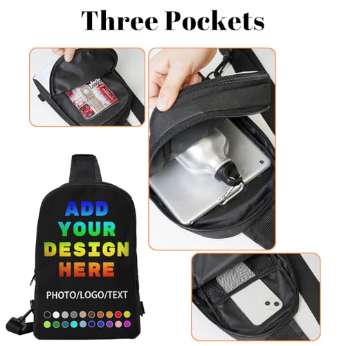 Sling Bag Customized bags Custom Sling Bag Personalized Crossbody Bags Customizable Casual Crossbody Bag for Men Women Hiking Travel4