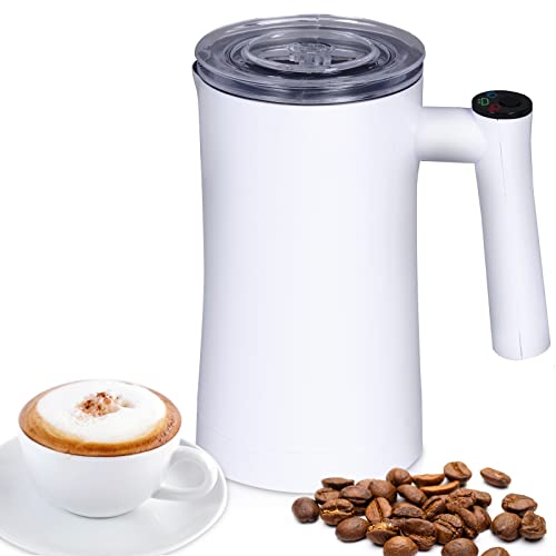 Fityou Electric Milk Frother and Warmer,3 in 1 Automatic Milk Frothers 400W Automatic Milk Foam Maker with Hot & Cold Milk Functionality for Latte Coffee Hot Chocolates Cappuccino (White)