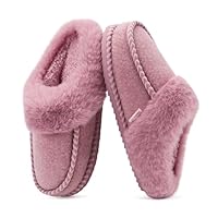 KuaiLu Womens Memory Foam House Slippers Cozy Fluff Plush Moccasin Bedroom Ladies Slippers Comfy Orthotic Winter Essential Trendy Shoes Comfortable Womans Pantuflas Pink Size 11