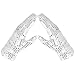 DIVINA VITAE 1 Pairs Silver Sequin Gloves Glitter Rhinestone Gloves Women Fashion Sparkly Sequin Dance Glove Classic Masquerade Short Glove Halloween Cosplay Dress up Mitten Costume Mitten for Adults