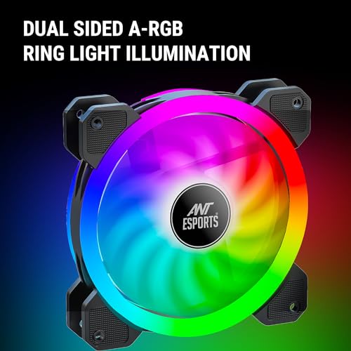Image of Ant Esports Superflow V2 120 Auto RGB 120 mm 1200 RPM Case Fan I Cooler - Black