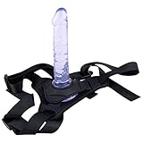 Small Size 5 Inch Double Pleasure Beginner Set Realistic Soft Silicone Toys for Women to Wear,Couples Adjustable Waist Pants Real Skin Feeling DCVGBH6Y (Blue)