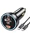 Produktbild Baseus 160W USB C Autoladegerät 3 Ports, QC5.0 PD3.0 PPS USB C Zigarettenanzünder kfz Ladegerät USB Auto Adapter Car Charger für iPhone 15 14 13 Pro Samsung S24 S23 Ultra iPad MacBook Pro