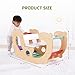 OOOK 2 in 1 Rainbow Climbing Toys - Pikler Montessori Climbing Set, Wooden Rocking Horse Toy, Children Indoor Outdoor Play Gym Learning Playset, Playground for Kids Present