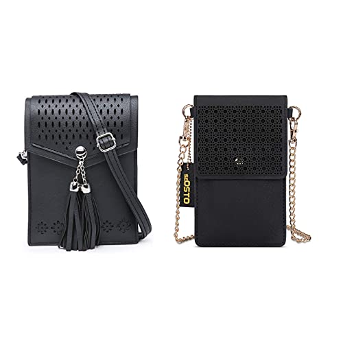 seOSTO Tassel Cell Phone Purse Holder Wallet, Small Crossbody Purse Touchscreen Purse for Women