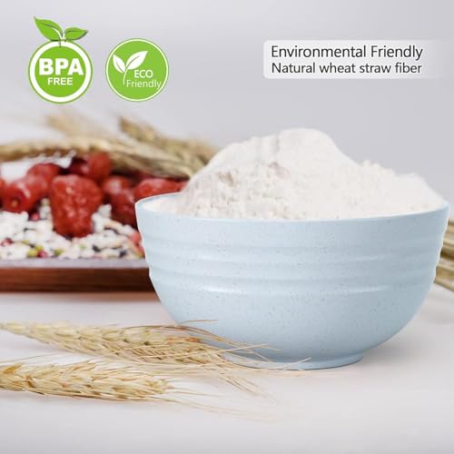 image for Homestockplus Unbreakable Cereal Bowls 25 OZ Microwave and Dishwasher 