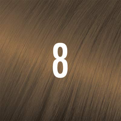Vivitone PRISMA Cream Hair Color - NO AMMONIA - #8 Light Blonde 2.09 oz. - 100% Grey Coverage, Long Lasting Shine, Made in Italy.