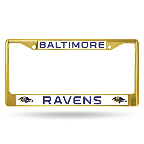 Rico Industries Standard Chrome License Plate Frame, - Gold, 6 x 12.25-inches