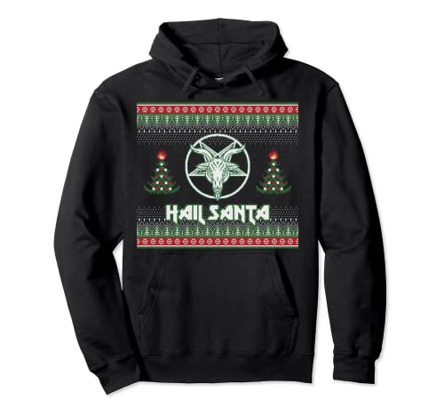 Hail Santa Divertido suéter de Navidad feo regalo - Sudadera con Capucha