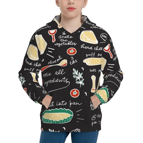 Vegetable Quiche Kid Hoodies Boys Sweatshirts Girls Pullover with Pocket
