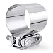 SPEEDWOW 2.0" Butt Joint Exhaust Band Clamp Sleeve Stainless Steel