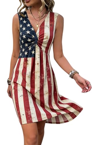 Image of LLHXRUI Sundresses for Women Sleeveless Boho Summer Dress Elegant Vacation Tank Dresses Casual Tunic Short Sun Dress