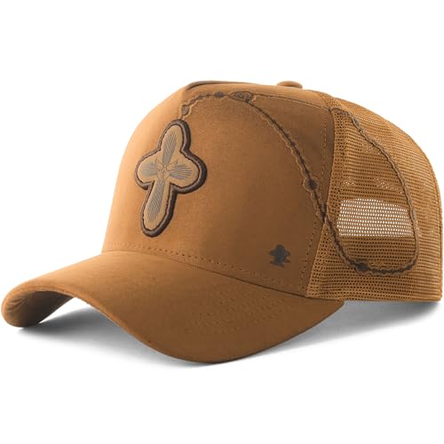 Image of Sacudido's | Trucker Cap Cross Rosary | Snapback Hats, Adjustable, Unisex, Faith