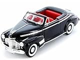 1941 Chevy Special Deluxe Convertible Black with Red Interior NEX Models 1/24 Diecast Model Car by Welly 22411W-black
