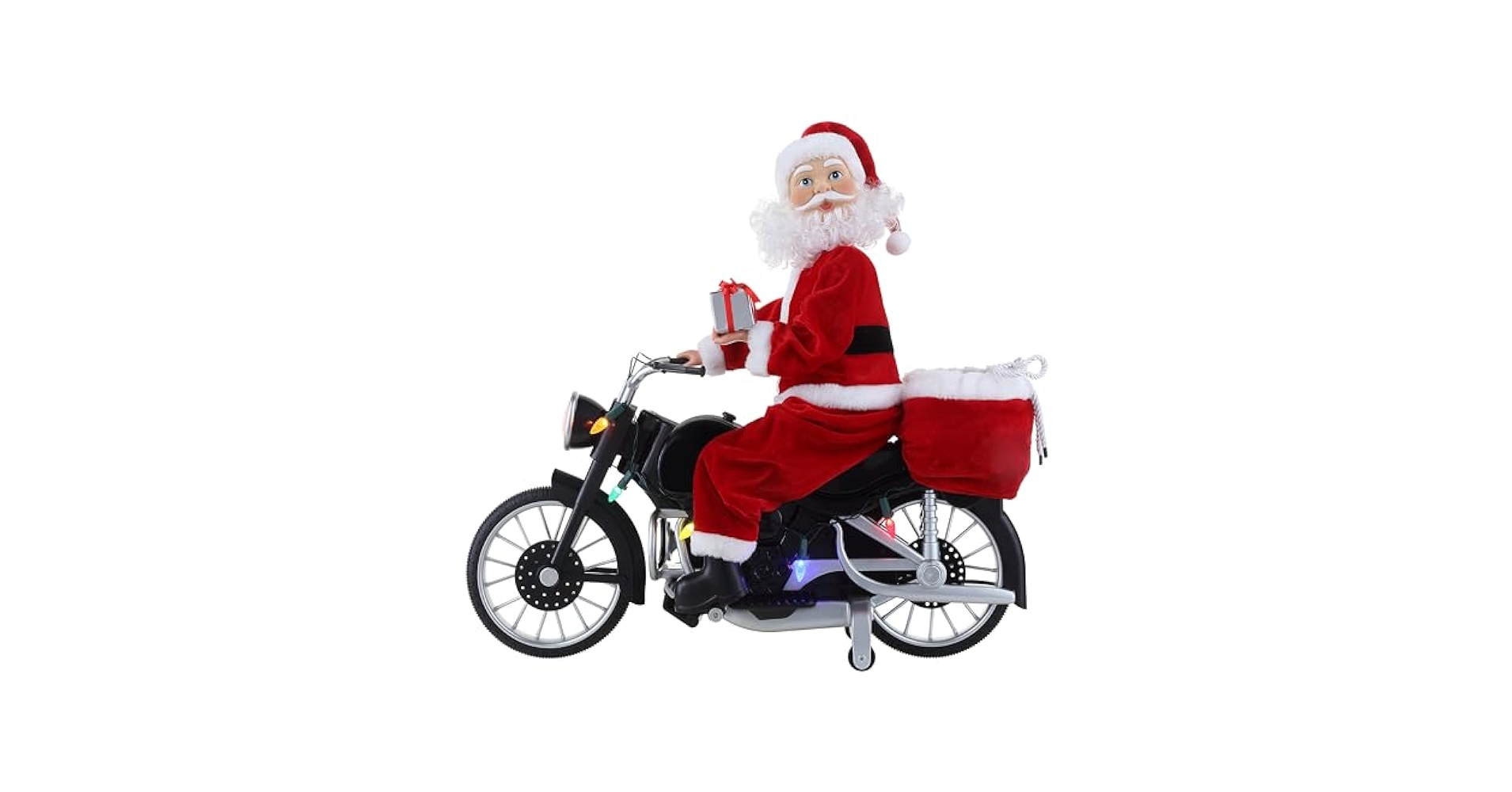 Amazon.com: Mr. Christmas Motorcycling Santa : Home & Kitchen