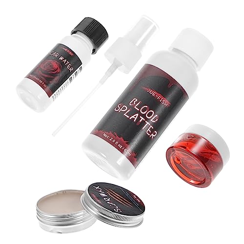 Ipetboom 1 Juego De Bolsa De Maquillaje De Cera Para Cicatrices Decoración De Cicatrices Cera Para Modelar Plasma Sanguíneo De Halloween Sangre Falsa Accesorio De Sangre Coagulada