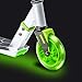 Neon Flash Kids Scooter with LED Lights | Light Up Deck & Wheels Kick Scooter