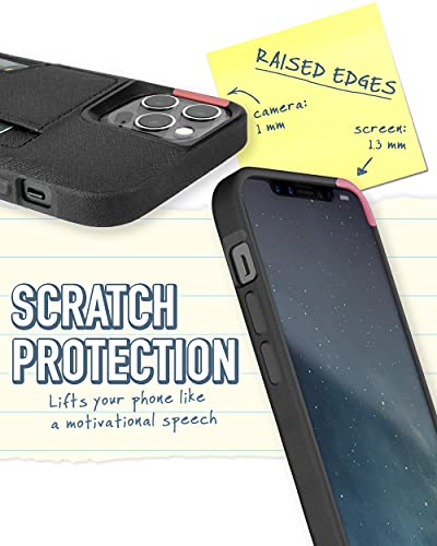 Image of Smartish iPhone 11 Pro Wallet Case - Wallet Slayer Vol. 2 [Slim Protective Kickstand] Credit Card Holder (Silk) - Black Tie Affair