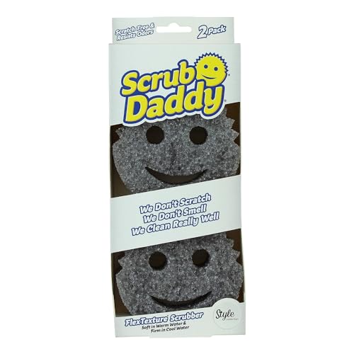 Scrub Daddy Style Éponge à Récurer Smiley Anti Rayure, Eponges Lavables Reutilisables...