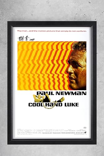 Affiche Cool Hand Luke Paul Newman cadre noir 31x23 cm
